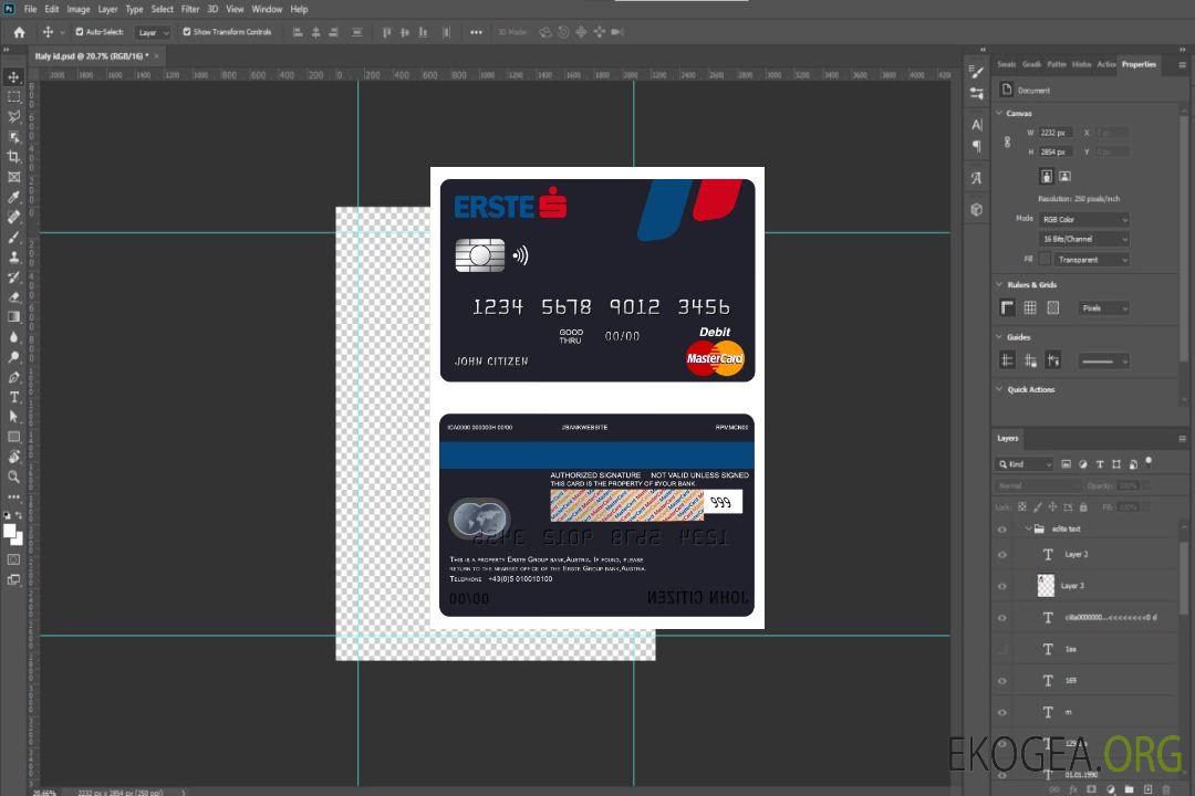 Autriche Erste Group banque mastercard template Autriche Erste Group banque mastercard template